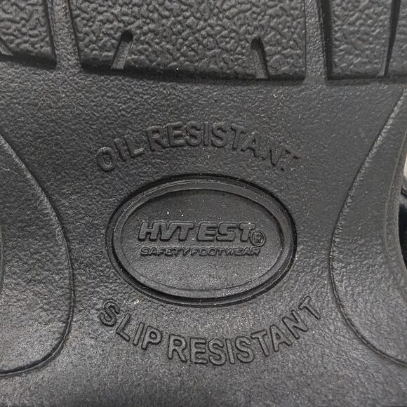 Hytest Unisex Poron XRD Leather Shoes still toe black safety shoes boots sz 9.5W - Picture 10 of 12